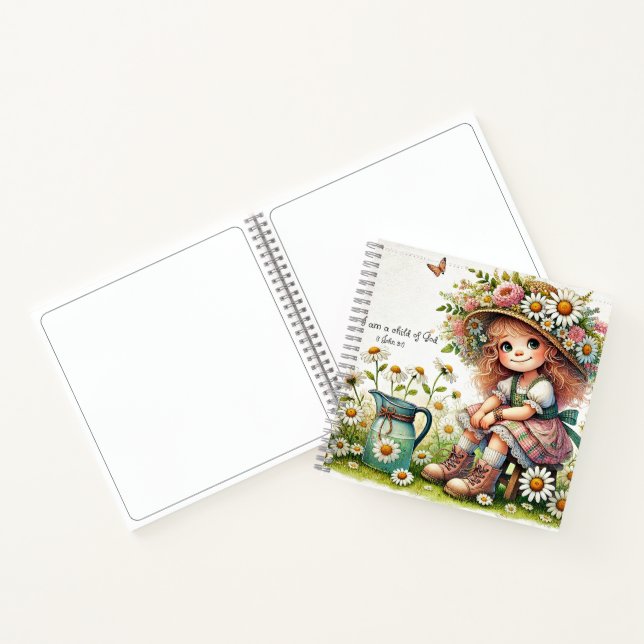 Personalized Child of God daisy girl Notebook (Inside)