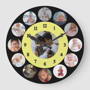 Personalized Childhood Moments Photo Wall Clock