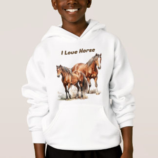 Personalized Children’s I Love Horses. Farm Animal