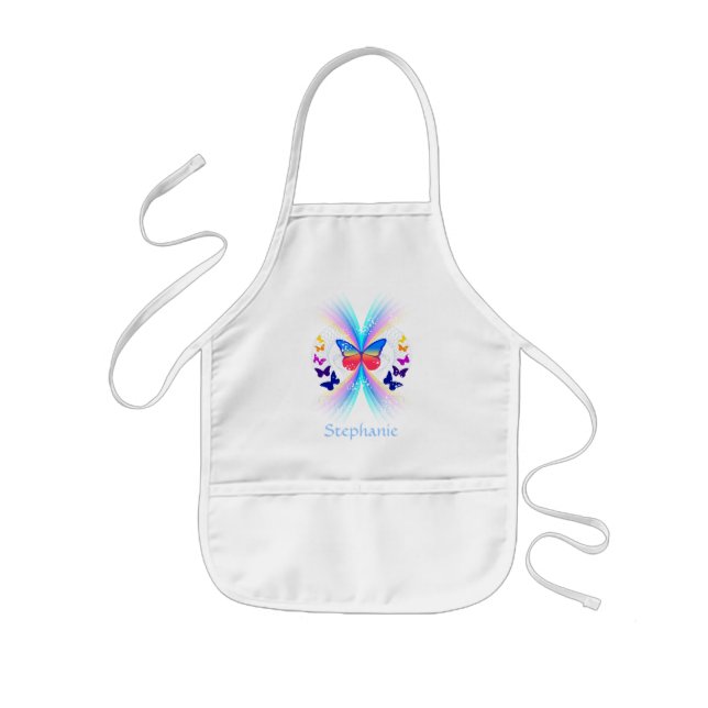 Personalized children's abstract butterfly apron (Front)