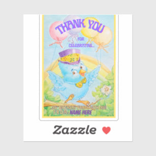 Personalized Children's Birthday Thank you Sticker