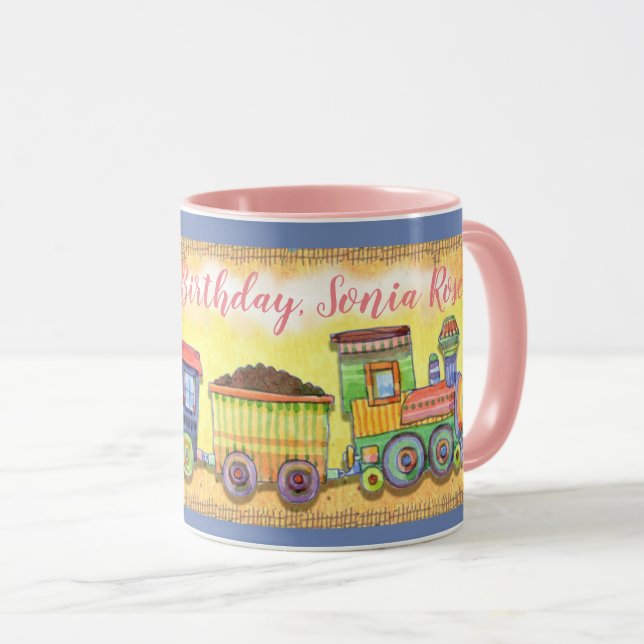 Personalized Children's Choo-Choo Train Mug! Mug (Front Right)