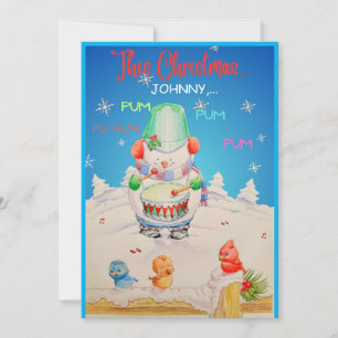 Personalized Children's Christmas Greeting Card 