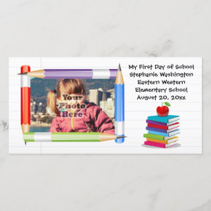 Personalized Children's Kids School Photo Card