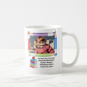 Personalized Children's Kids School Photo Frame Coffee Mug