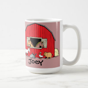 Personalized Child's Barn and Animals Mug