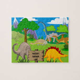 Personalized Child's Dinosaur Jigsaw Puzzle