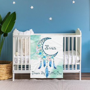 Personalized child's dreamcatcher  baby  fleece blanket