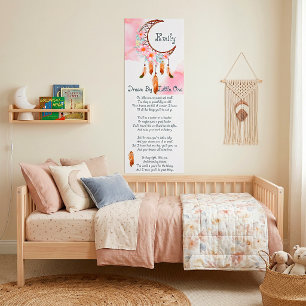 Personalized child's dreamcatcher poem poster