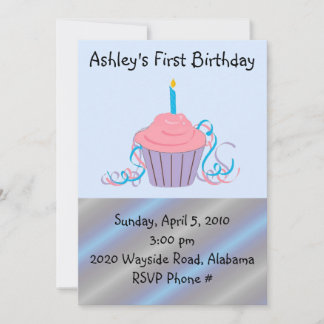 Personalized Childs First Birthday Invitation