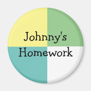 Personalized Child's Homework or Art  Magnet