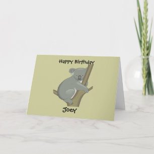 Personalized Child's Koala Birthday Card