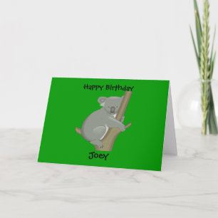 Personalized Child's Koala Birthday Card