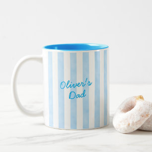 Personalized Child's Name Dad Photo Two-Tone Coffee Mug