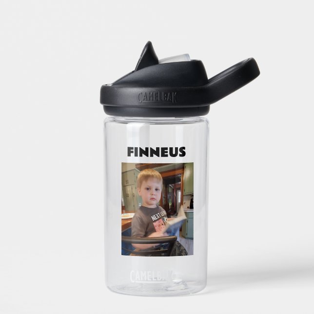 Personalized Child's Photo and Name   Water Bottle (Left)