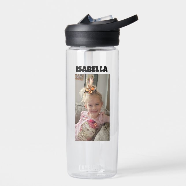 Personalized Child's Photo and Name     Water Bottle (Left)