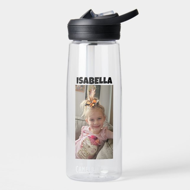 Personalized Child's Photo and Name     Water Bottle (Left)