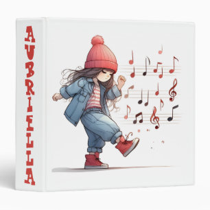 Personalized Child's Play Music Notes Binder