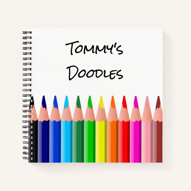 Personalized Child's Sketchbook Doodle Notebook (Front)