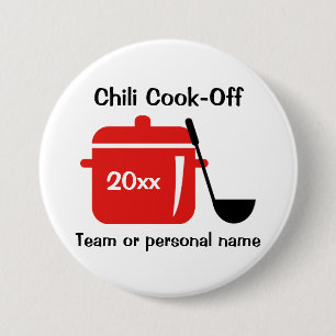 Personalized Chili Cook-Off 3 Inch Round Button