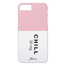 personalized chill pill iphone case