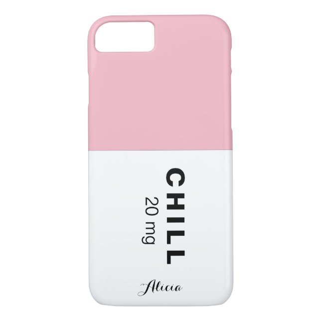 personalized chill pill iphone case (Back)