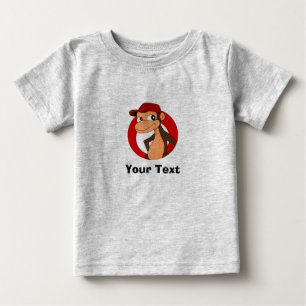 Personalized Chimp cartoon Baby T-Shirt