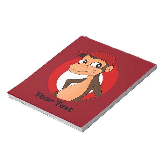 Personalized chimp cartoon notepad (Rotated)