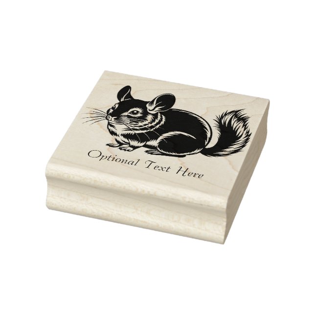 Personalized Chinchilla  Rubber Stamp (Stamp)