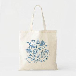 Personalized Chinese Cuisine Ink Drawing Tote Bag