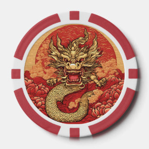 Personalized Chinese Dragon Composite Poker Chips
