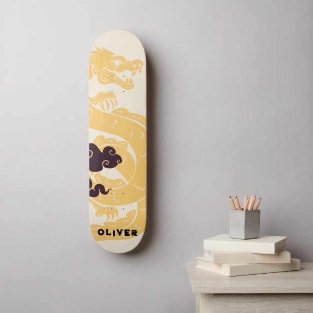 Personalized Chinese Dragon Skateboard (Wall Art)