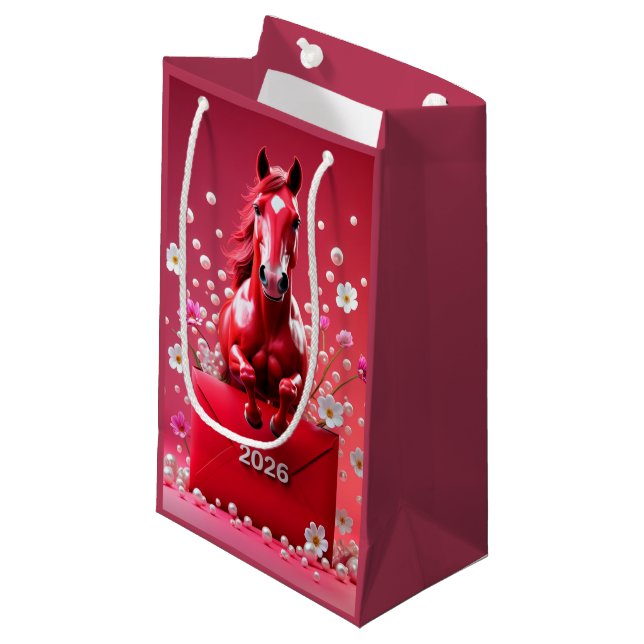 Personalized Chinese new year 2026 Small Gift Bag (Front Angled)