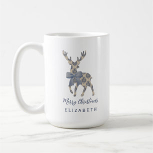 Personalized Chinoiserie Reindeer Coffee Mug