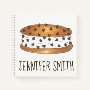 Personalized Chipwich Ice Cream Sandwich Foodie Notebook