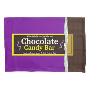 Personalized Chocolate Candy Bar Pillow Case