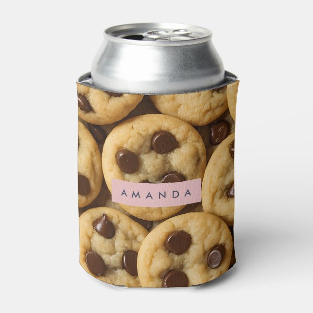 Personalized Chocolate Chip Cookie Can Cooler (Can Front)
