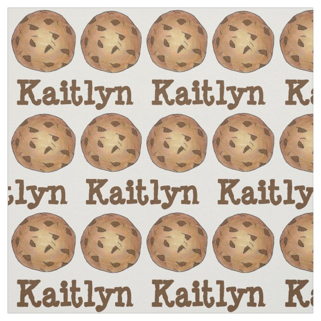 Personalized Chocolate Chip Cookie Cookies Fabric (Swatch)