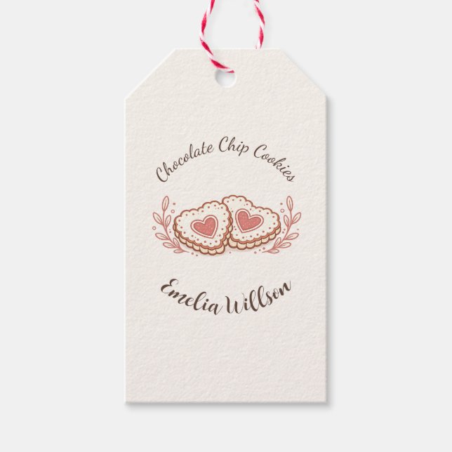 Personalized Chocolate Chip Cookies Gift Tags (Front)