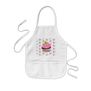 Personalized Chocolate Cupcake Bakery Custom Name Kids Apron