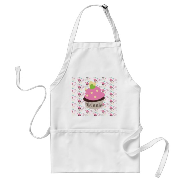 Personalized Chocolate Cupcake Bakery Custom Name Standard Apron (Front)
