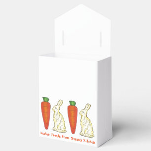 Personalized Chocolate Easter Bunny Carrot Treats Favor Box