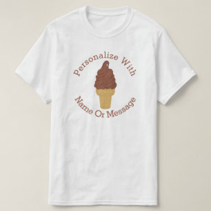 PERSONALIZED Chocolate Ice Cream Cone T-Shirt