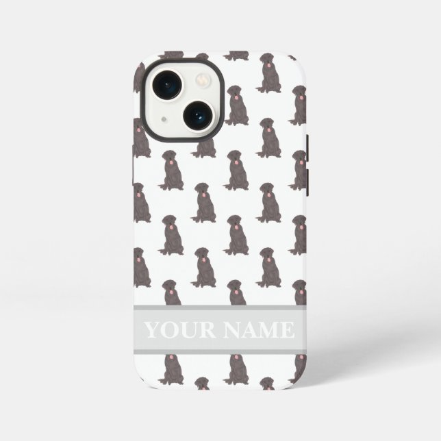 Personalized Chocolate Lab Labrador Dog iPhone Case (Back)