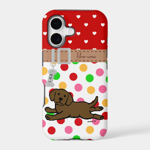 Personalized Chocolate Labrador Puppy Cartoon