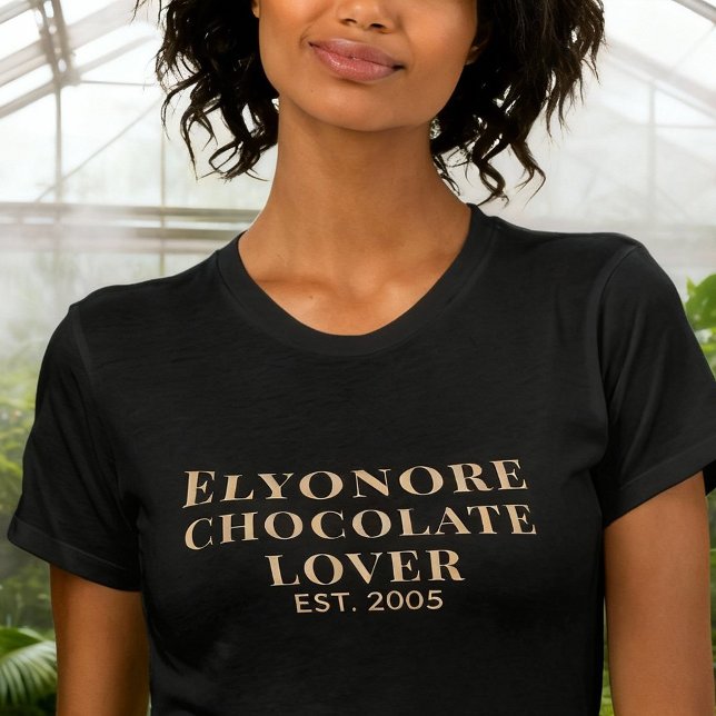 Personalized Chocolate Lover Name Established T-Shirt (Creator Uploaded)