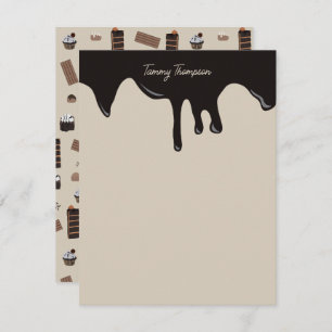 Personalized Chocolate Theme Pattern Card