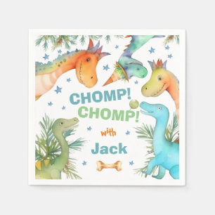 Personalized CHOMP! CHOMP! Dinosaur Napkin