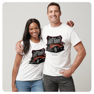 Personalized Chopped Red Hot Rod Coupe Speed Shop  T-Shirt