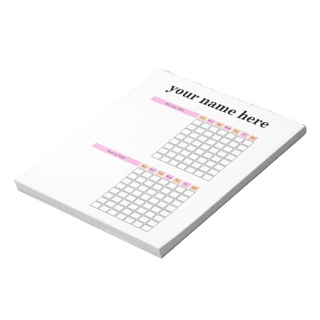 Personalized Chore Chart Notepad (Rotated)